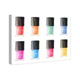 thumbnail image 4 of Wynwood Studio Fashion and Glam Contemporary Canvas Art - Colorful Nail Polishes, Wall Art for Living Room, Bedroom, and Bathroom, 24 in x 16, Black and Pink Home Decor, 4 of 5