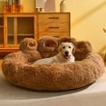 thumbnail image 6 of Small Dog Bed, Cat Beds for Indoor Cats, Pet Beds for Small Dogs, Fur Plush Small Dog Bed, Washable Puppy Bed with Anti-Slip Bottom, Dog Bed Small Size Dog (Coffee,30 Inch), 6 of 10