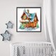 thumbnail image 5 of Pintura de diamante 5D DIY taladro parcial con forma especial Kit de cabaña de Navidad 30x30cm, 5 of 9