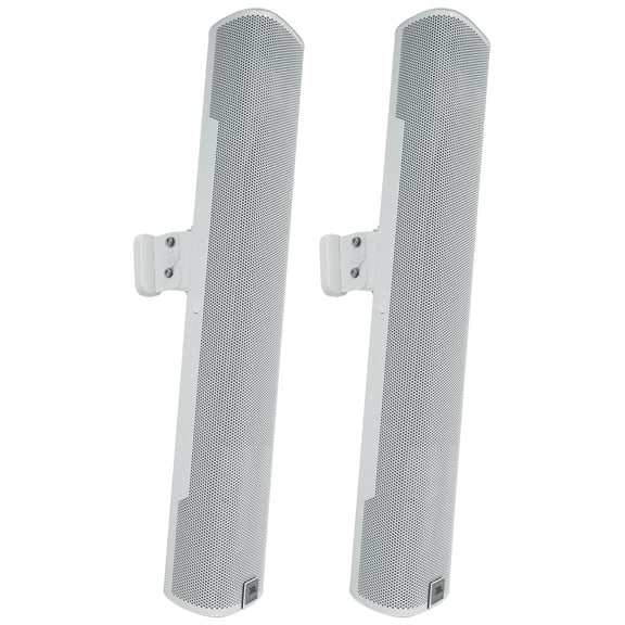 (2) JBL COL600-WH 24" White 70V Commercial Slim Column Wall Mount Array Speakers