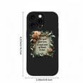 thumbnail image 3 of Ornate Floral Quote iPhone 15 Pro Case - Lightweight Yellowing Resistant Modern Design with Three Camera Lenses - Stylish Black Background, 3 of 6