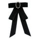 thumbnail image 5 of Corbata De Lazo Para Mujer, Pasador De Pecho, Corbata Elegante Para Decoración De Camisa De Boda, Terciopelo Negro, 5 of 8