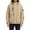 A-Khaki, variant on Men Hooded Windproof Utility Jacket Adjustable Drawstring Zip Up Long Sleeve Outdoor Coat With Multi Pockets For Fall Winter A-Beige M