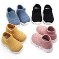 thumbnail image 3 of 1 par de prewalkers para bebés, suaves y antideslizantes, para prewalkers, adorables zapatos tejidos para bebés, 3 of 8