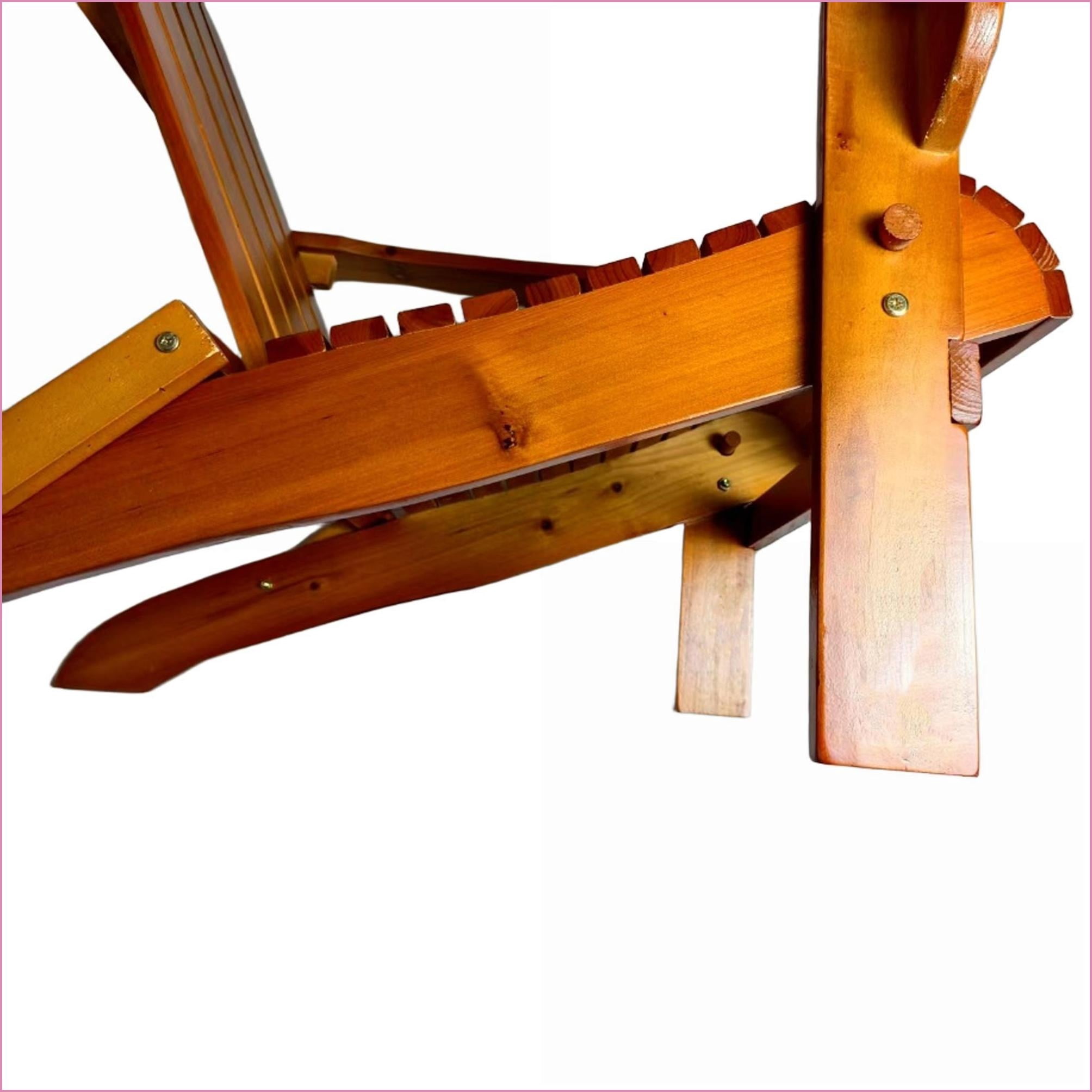 Adirondack Chairs Indoor/Outdoor Foldable Solid Wood for Patio Porch | Walnut Brown | Oak | Wood