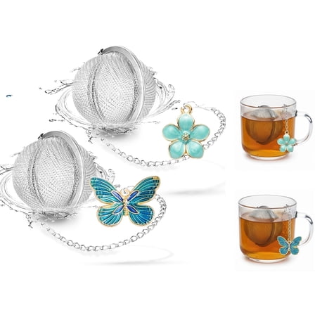 ECRCAPYC Stainless Steel Tea Ball Infusers 2 Count