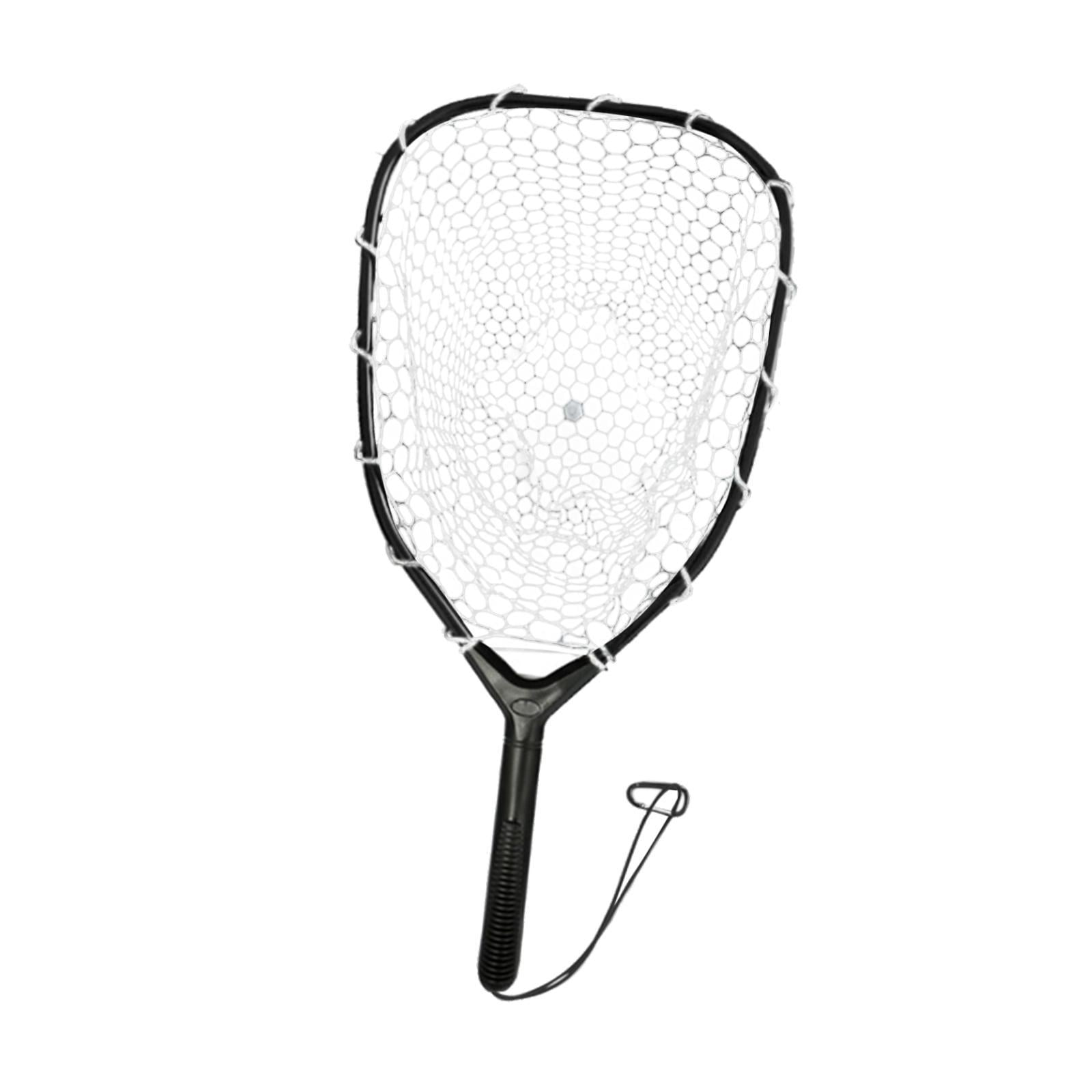 QccHieUs Fishing Landing Net Catching Mesh Net Nonslip Grip Sturdy Fishing Tool Catch and B
