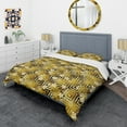 thumbnail image 3 of Designart 'Modern gold luxury pattern' Mid-Century Modern Duvet Cover Set, 3 of 4