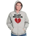 thumbnail image 3 of Heartbreaker Valentines Day Break Up Zip Up Hoodie Men's Women's Brisco Brands S, 3 of 6