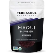 Terrasoul Superfoods Organic Maqui Berry Powder, 4 Oz - Freeze-Dried, Antioxidant-Rich Superfood for Smoothies, Desserts, and Immune Support