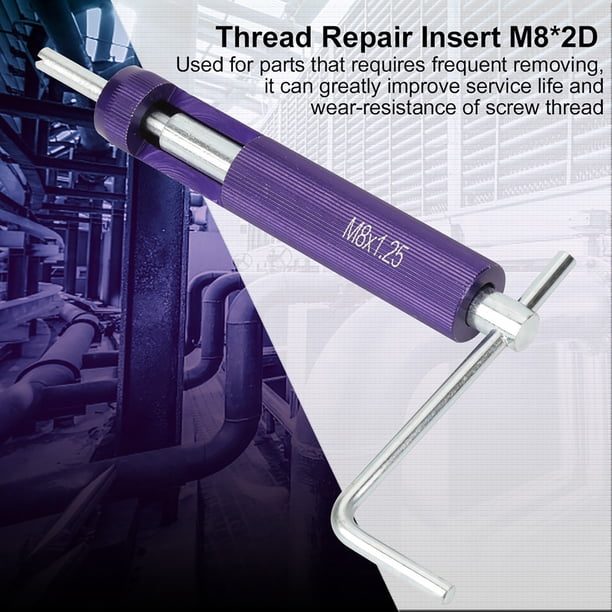 Inserto De Alambre En Espiral M8 X 2D, Kit De Reparación De Roscas Portátil, Para Evitar Que El Tornillo Se Suelte ANGGREK Otros