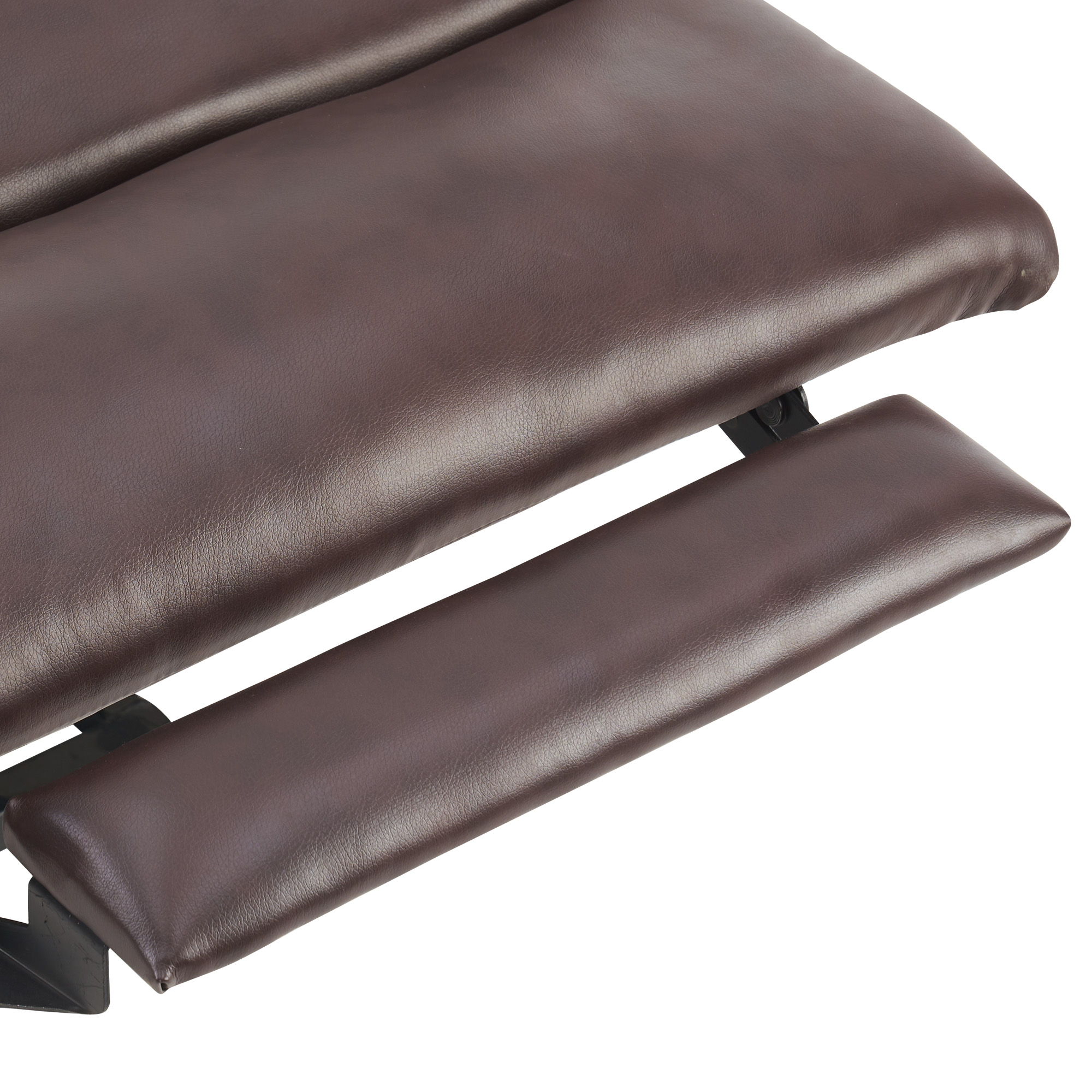 MCombo Power Lift Recliner Chair with Extended Footrest for Elderly, Faux Leather(Dark Brown)