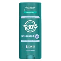 Toms Deodorant Stick Unscented Aluminum-Free 3.25 Ounce (Pack of 3)