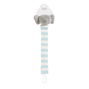 Mud Pie - Blue Elephant Knit Pacy Clip