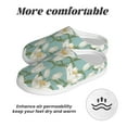 thumbnail image 6 of Xecao Lilies Flowers Print Cotton Slippers Fuzzy Warm Cozy Slippers Non Slip House Slippers For Indoor Outdoor Cotton Slippers House Slippers-11, 6 of 7