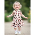 thumbnail image 6 of BemeyourBBs Kids Toddler Baby Girl Summer Golf Dress Outfit Athletic Workout Dress Clothes Sleeveless Tank Dress Lapel Collar Half Zipper A Line Dress Party Princess Dresses, 6 of 9