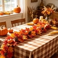 thumbnail image 6 of EWASWON Artificial Fall Maple Leaf Garland 68.9 Inch Hanging Vine for Thanksgiving Autumn Home Decor Mantel Fireplace Table Centerpiece, 6 of 6