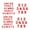 Red, variant on 72 Reusable Embroidered Letters & Numbers, Iron-On Patches for Backpacks, Garment Repair