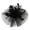 black, variant on Asymmetrical Organza Fascinator with Feather Accents & Birdcage Veil for Wedding Derby Church Tea Party Formal Side Clip Headpiece