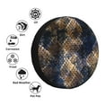 thumbnail image 4 of Salouo Watercolor Snake Skin Print Spare Tire Cover 14-17 inch Spare Tire Protector Universal Tough Tire Wheel Cover for Trailer SUV and Truck-14 inch, 4 of 6