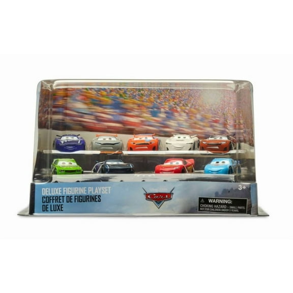 Disney Parks Cars Deluxe Figure Play Set Cake Topper Playset New With Box
