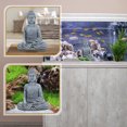 thumbnail image 2 of Aquarium Statue en Résine Bouddha Assis Style Zen Ornement Artware en Résine, 2 of 8