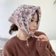 thumbnail image 1 of Zhuge Elegante y elegante bufanda, bufanda cuadrada pequeña de algodón y lino de estilo rural, diadema protectora solar y de sombra de verano (violeta claro), 1 of 1