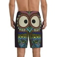 thumbnail image 3 of Easygdp Boho Owl Men's Short Pajama Pants, Sleep Shorts, Household Pants, Casual Pants with Pockets - XX-Large, 3 of 9