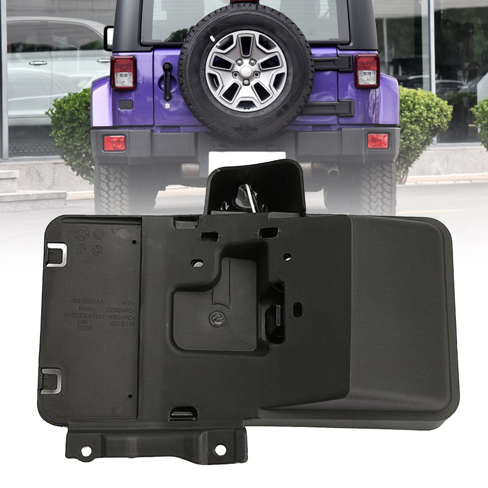 ABS Car Rear License Plate Mounting Bracket w/LED Light Fit For Jeep Wrangler JK