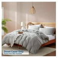thumbnail image 2 of Twin Duvet Cover Set - Soft Double Brushed Light Grey Duvet Cover Twin, 2 Piece Twin/Twin XL Duvet Cover with Button Closure, 1 Duvet Cover 68x90 inches and 1 Pillow Sham, 2 of 9