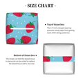 thumbnail image 4 of Uemuo Strawberries Tissue Box Cover Holder, Square with Bottom Belt - PVC Leather Decorative Organizer for Tabletop, Bathroom, Car, Office, 4 of 8