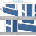 thumbnail image 4 of BESTEK 8 Outlet 6 USB Power Strips Tower, Surge Protector with 10W Wireless Charger & PD20W USB C, 4000Joules, 5ft Cord, Blue, 4 of 8