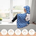 thumbnail image 6 of Hello Kitty Hooded Blanket Poncho, Wearable Hooded Blanket Cozy Soft Warm Plush Fleece Blanket for Adult Women Men 40x50, 6 of 6