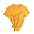 thumbnail image 4 of WEAIXIMIUNG Valentine's Day Womens Spring Summer Cats Printed Short Sleeve O Neck T Shirt Top, 4 of 5
