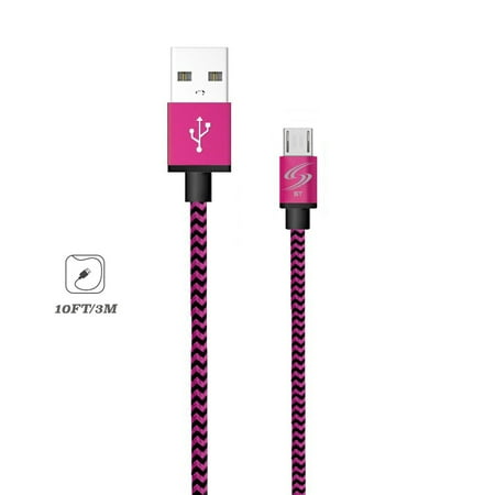StyleTech Inc. Aluminum Nylon Braided Series 10 Feet Micro-USB Syncing/Charging Data Cable for Android, Samsung, HTC, Windows, Motorola, Tablets, and other (Best Windows Phone Device)