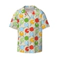 thumbnail image 5 of Daiia Colorful Ping Pong Rackets1 Men's Linen Shirts Short Sleeve Casual Shirts Button Down Shirt for Men Beach Summer Wedding Shirt-4X-Large, 5 of 6