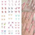 thumbnail image 4 of Mini Autocollants Tatouage Papillon Colorés pour Doigts Mignons Roses Autocollants Papillon Étanches Longue Durée Haute Valeur, 4 of 7