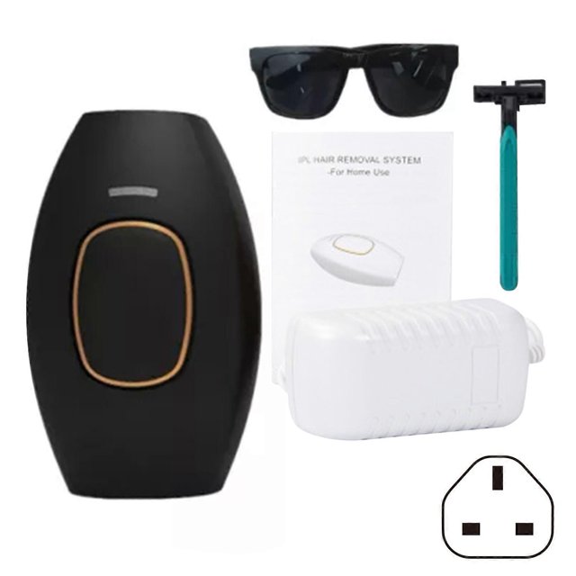 Smärtfri Laser Hårborttagningsenhet, Multifunktionell Säker Epilator, 5 Lägen Hårborttagningsenhet, för Kroppsanvändning Black