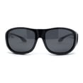 thumbnail image 4 of Anti-glare Polarized 60mm Fit Over Large Plastic Round Sunglasses Shiny Black, 4 of 4