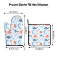 thumbnail image 2 of 2pcs Oven Mitts Pot Holders Cartoon Dolphin Crab Whale Turtle Kitchen Heat Resistant Hot Pads for Cooking BBQ Baking, 2 of 5