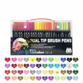 thumbnail image 3 of YIMWNYI Double Line Watercolor Pen Set, 24 Color Hand-Painted Highlighter Markers with Dual Tips, Ideal for Drawing, Illustration, and Creative Designs, Easy to Use, Smooth Coverage, 3 of 9