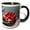 Black/White, variant on 3drose, Usa, Louisiana. New Orleans, Riverboat Natchez, Sternwheeler., 11oz Two-tone Red Mug