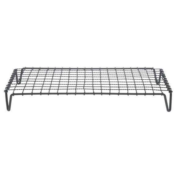 HUBERT Display Riser with Grates Rectangular Black Powder Coated Iron- 20"L x 12"W x 2"H