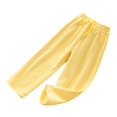 thumbnail image 2 of CPNG Girls High Waist Wide Leg Sweatpants Kids Cotton Athletic Running Pants Drawstring Elastic Waist Track Pants with Pocket Soft Spring Fall Pants, 2 of 9