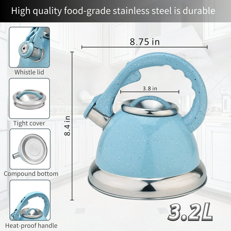 Tea kettle, Cute Whistling Tea Kettle for Stove Top with Dot Pattern, Small  Teapot with Loud Whistle Food Grade Stainless Steel Tea Pot Water Kettle