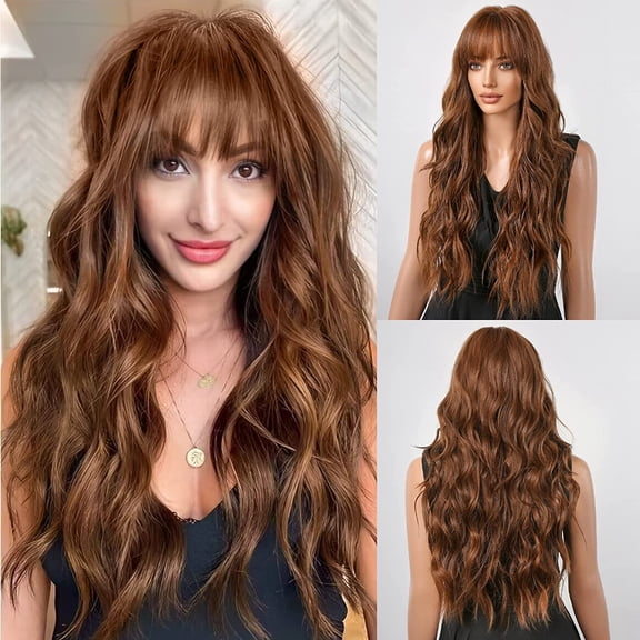 Long Wavy Wigs for Women,Synthetic Hair Wig for Daily A5