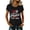 Black, variant on 250 Anniversary USA Shirt Women Short Sleeve 250th Anniversary Independence Day Patriotic American Flag Shirt, Black M