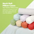 thumbnail image 3 of Natural Linen Fabric 6x16" Neck Roll Pillowcase - Soft Washable Pillow Cover - Made in USA, Kiwi, 3 of 7