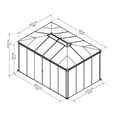 thumbnail image 5 of Palram - Canopia Ledro 10' x 14' Enclosed Gazebo - Gray/Clear with screen doors, 5 of 12