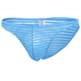 thumbnail image 1 of Rayas Suaves Bragas de Mal Transparente Breve Estiramiento Slim Fit Ropa Interior de Tiro Bajo Hombres SG Baoblaze hombres calzoncillos ropa interior, 1 of 8